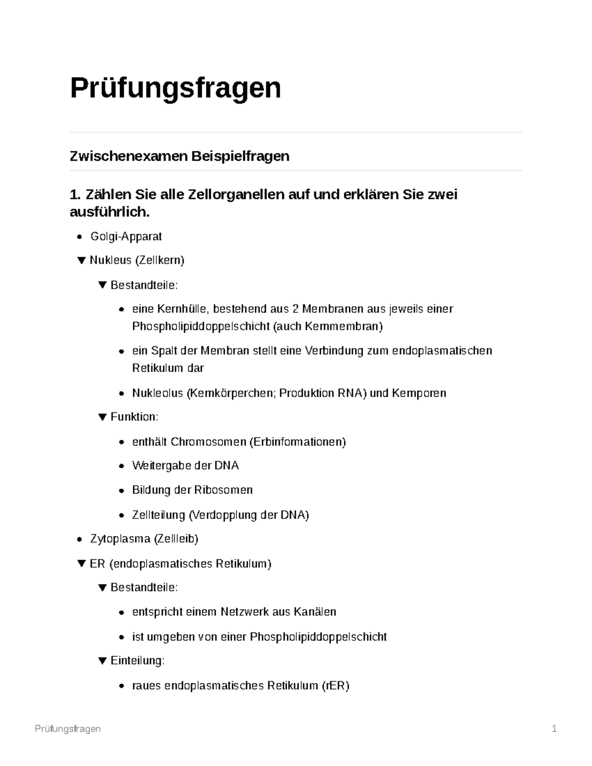 Anatomie Prüfungsfragen Prüfungsfragen Zwischenexamen Beispielfragen