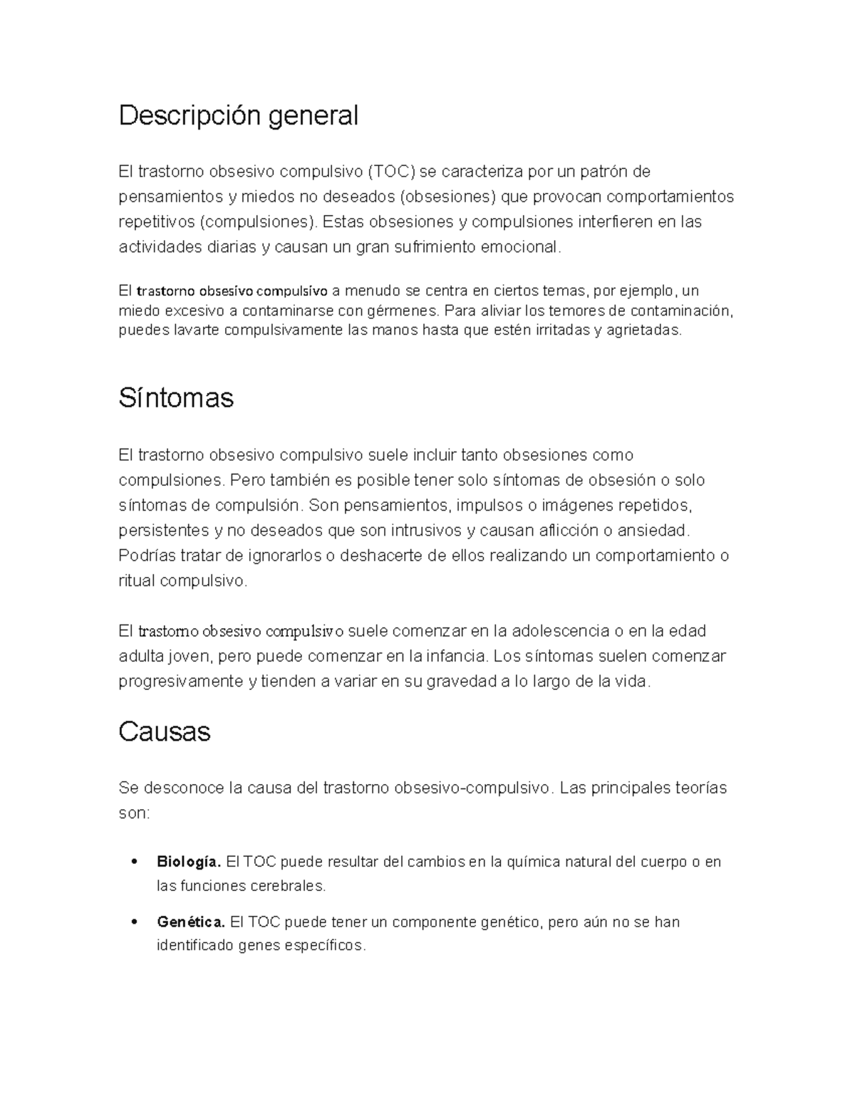 Trastorno obsesivo compulsivo - Estas obsesiones y compulsiones ...