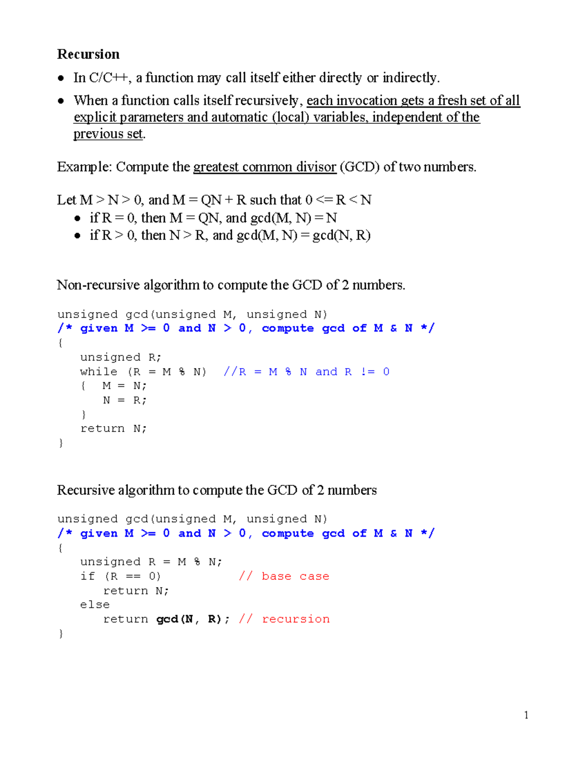 Recursion - basic - Recursion In C/C++, a function may call itself ...