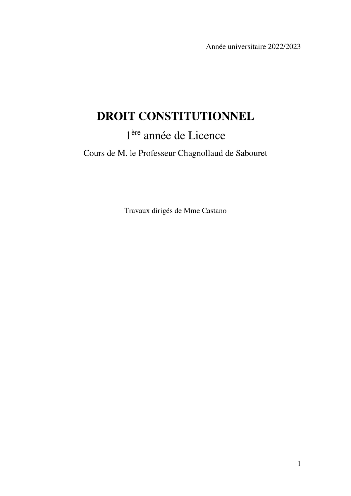 Méthodo Droit Constit - Année Universitaire 2022/ DROIT CONSTITUTIONNEL ...