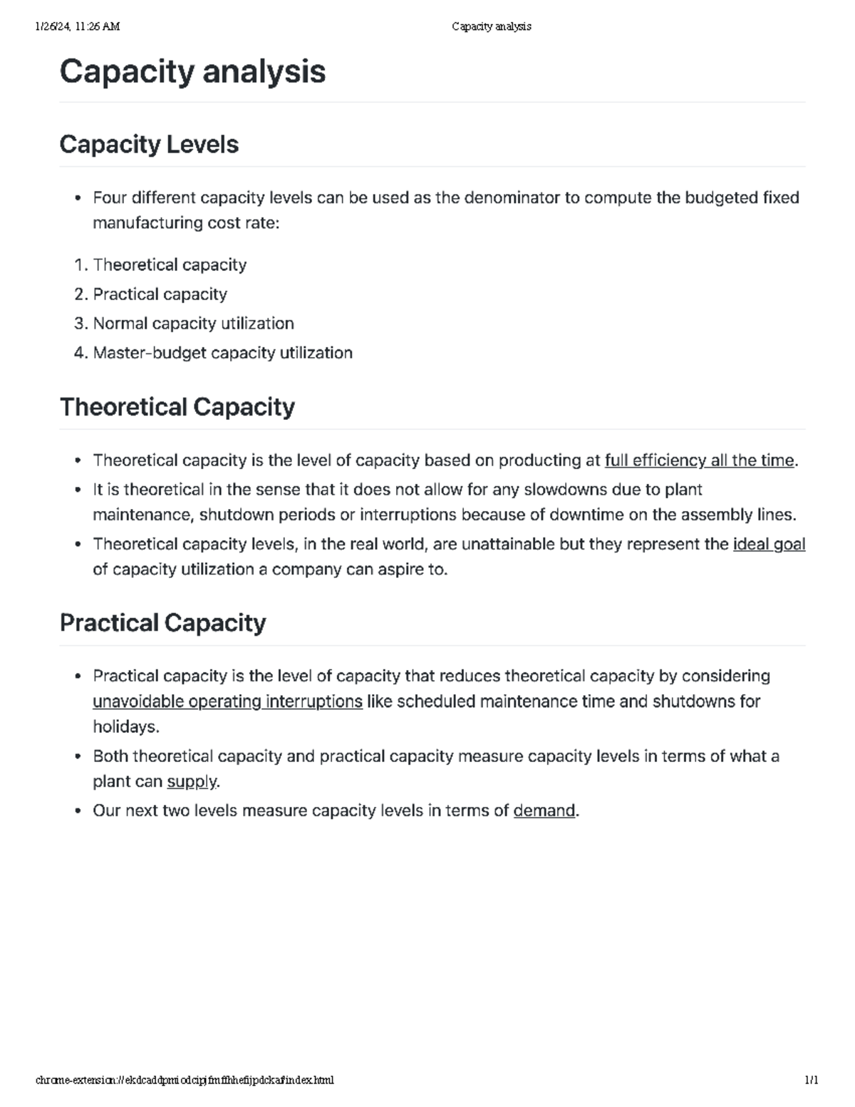 Capacity analysis - Physics lab - 1 / 26 / 24 , 11 : 26 AM Capacity ...