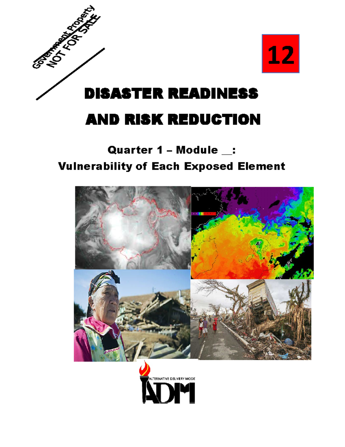 Cover Page Q1 W1 Final - 12 DISASTER READINESS AND RISK REDUCTION ...