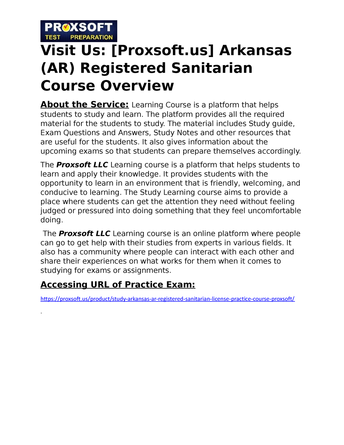 Arkansas AR Registered Sanitarian Practice Course Visit Us   Thumb 1200 1553 