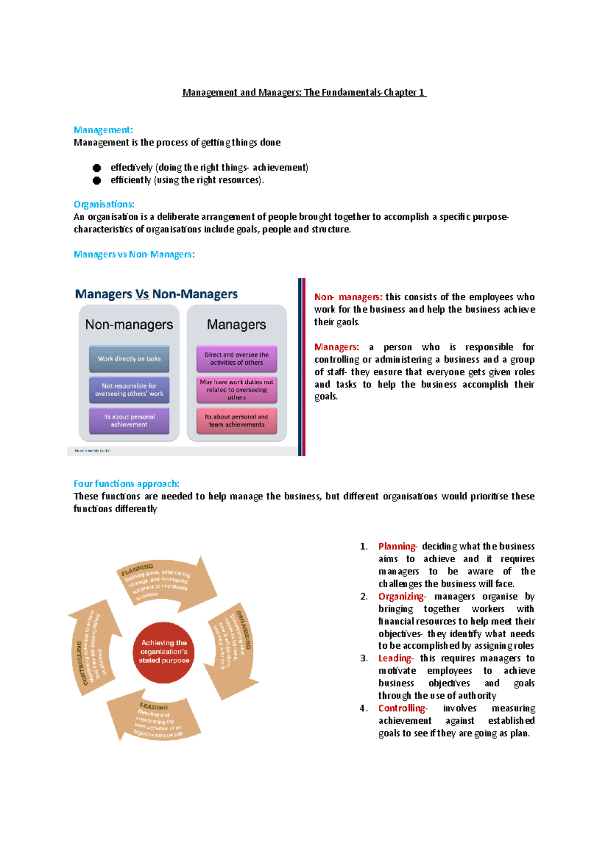 Week 3- Managements and managers - Management and Managers: The ...