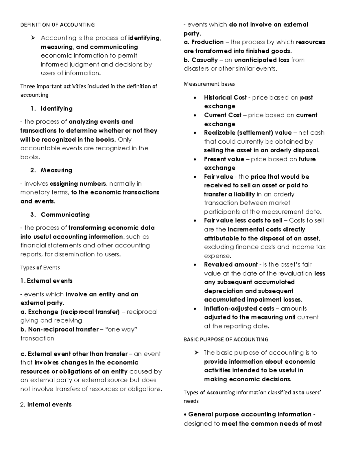 External User Accounting Definition