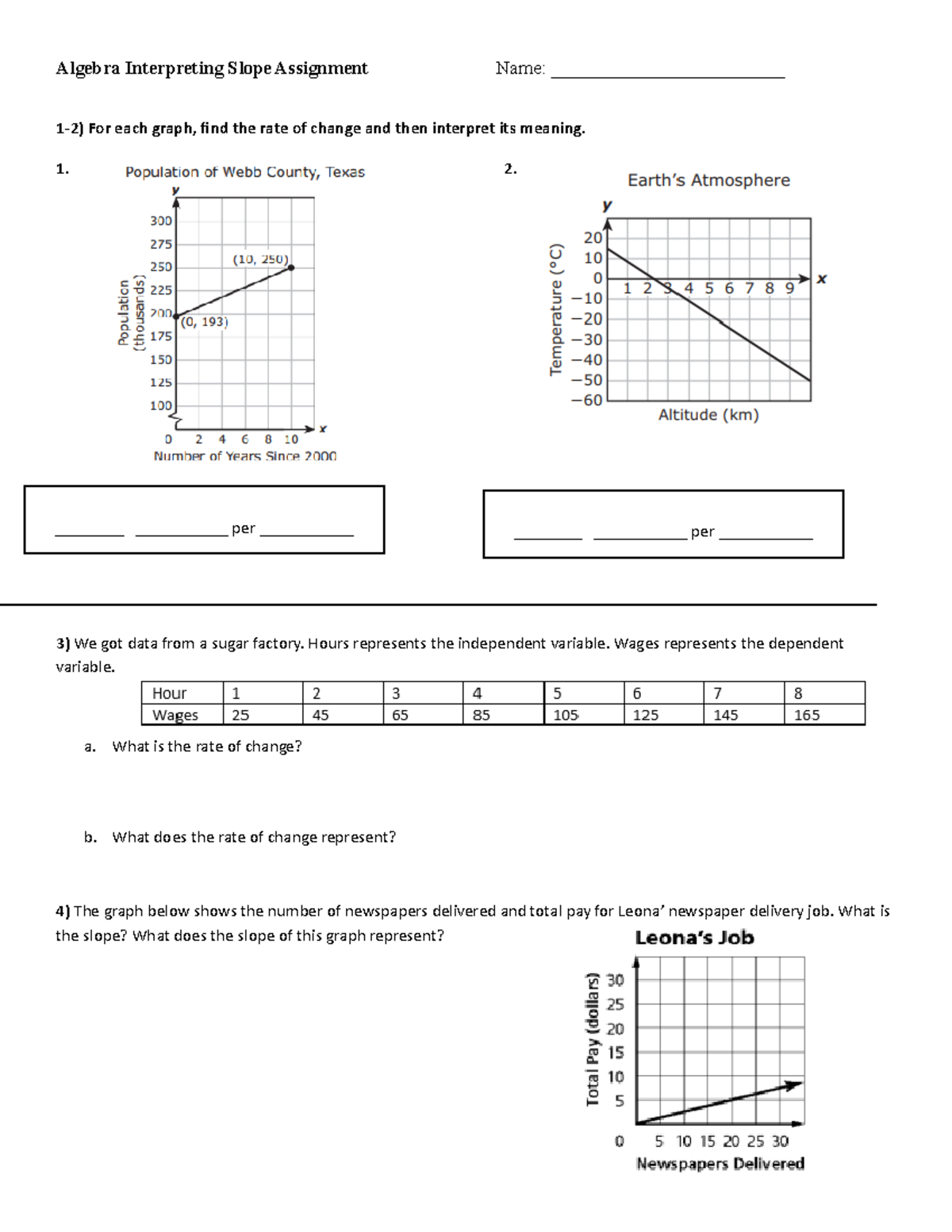 Due 10 11 Rate of Change Assignments - CHEM 4355 - UHCL - Studocu