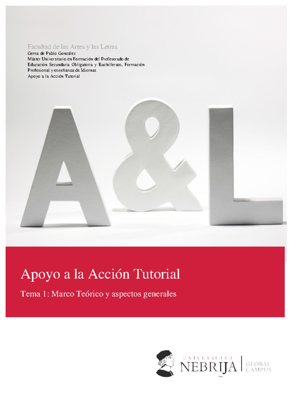 Apoyo a la Acción Tutorial - Facultad de las Artes y las Letras Gema de ...