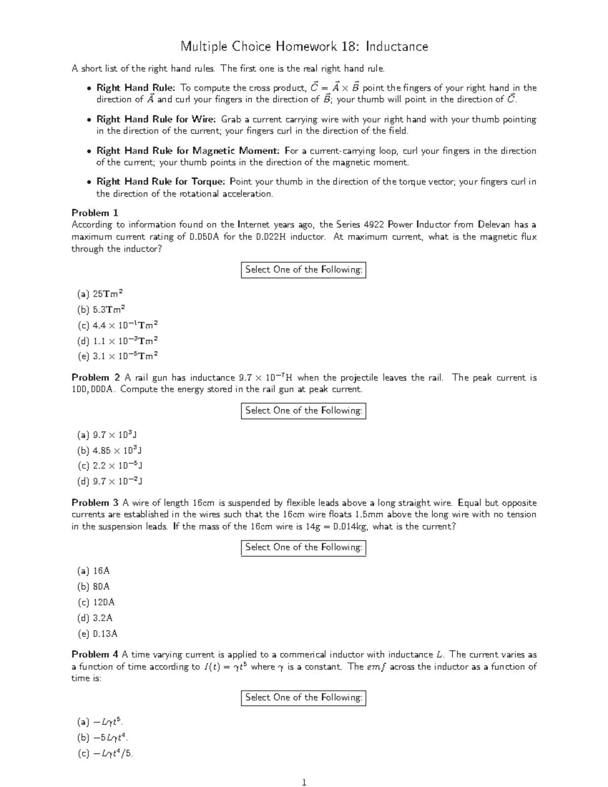 Fall19-mc18 - Multiple Choice HW (Blank) - Multiple Choice Homework 18 ...