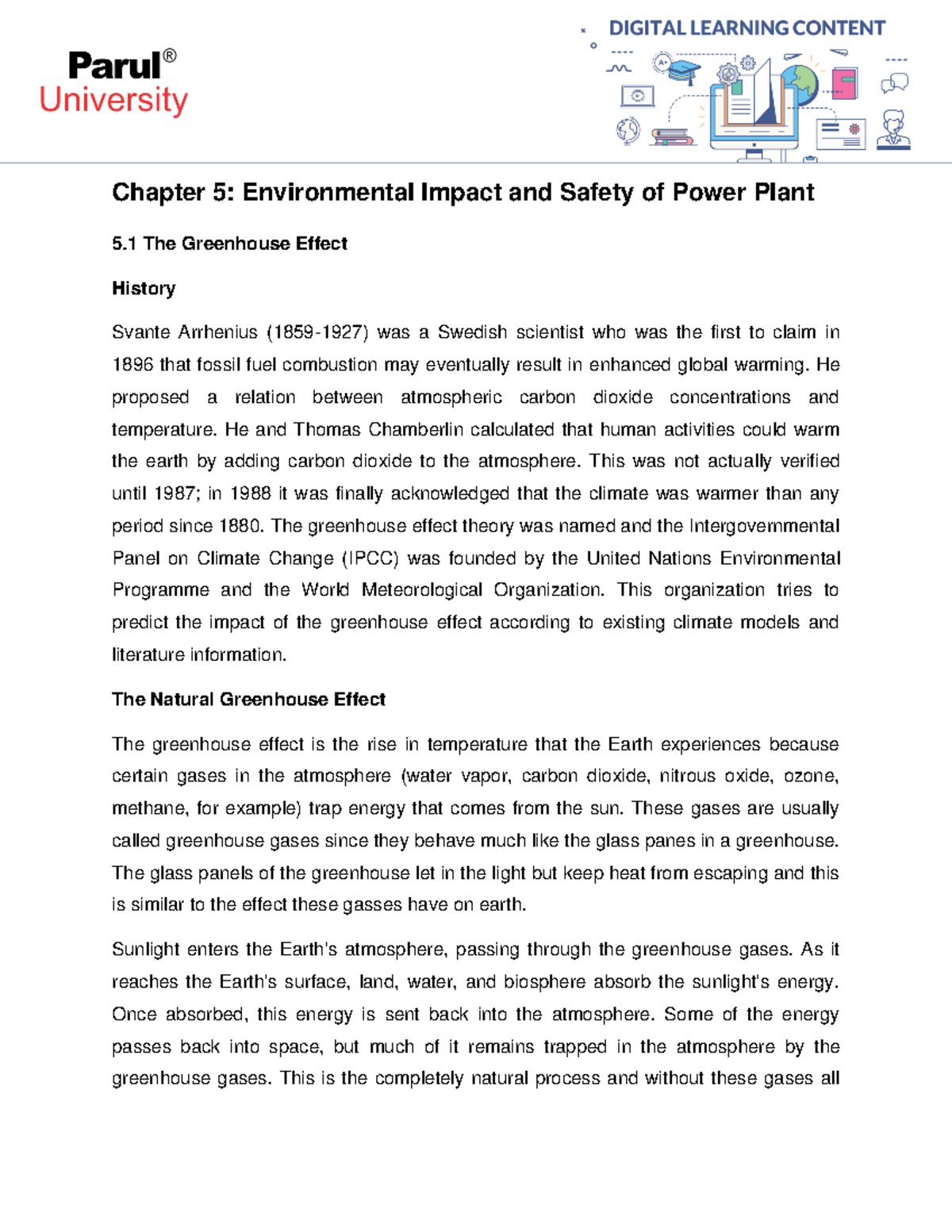 Environmental Impact AND Safety OF Power Plant-1 - Chapter 5 ...