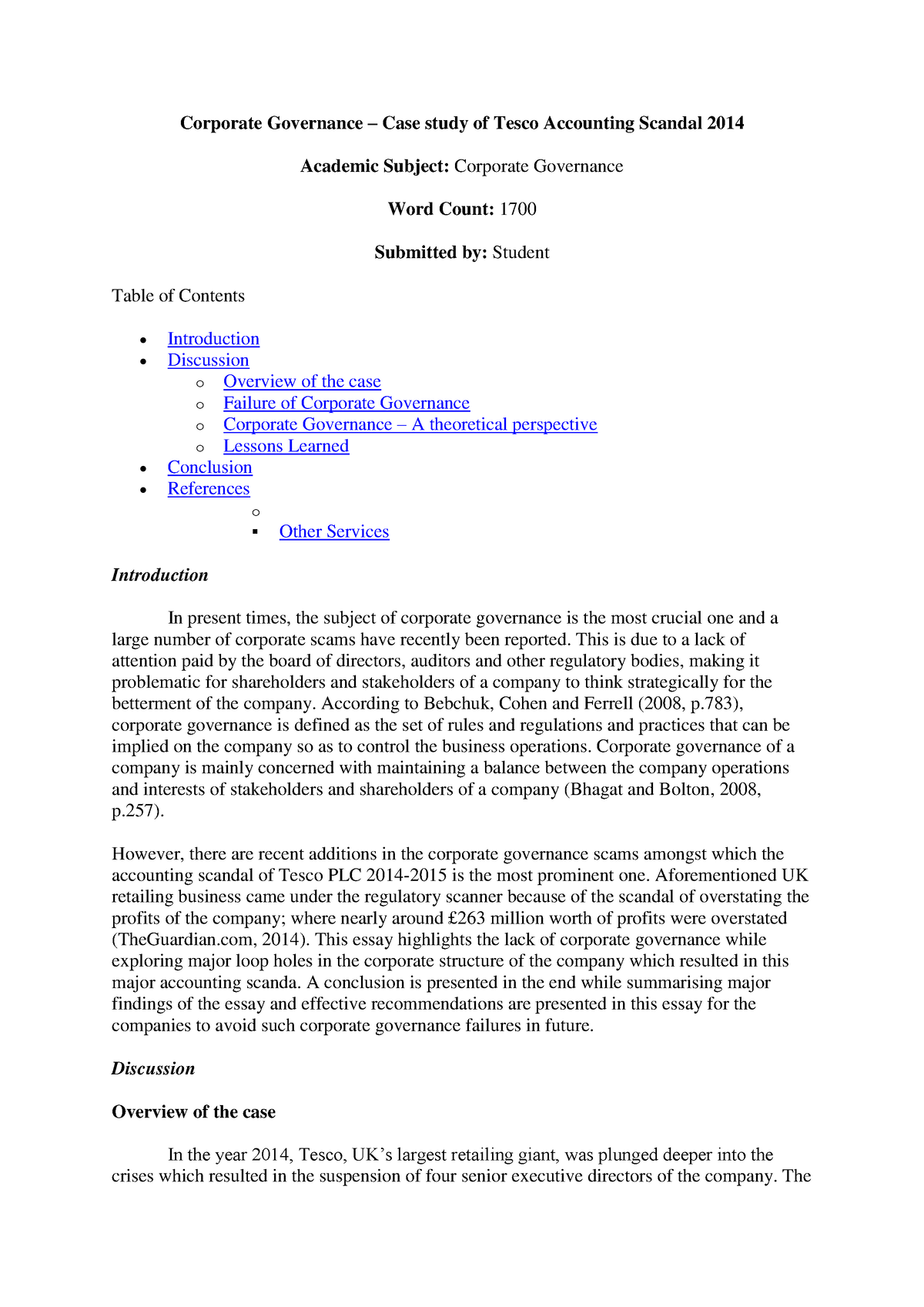 tesco accounting scandal case study