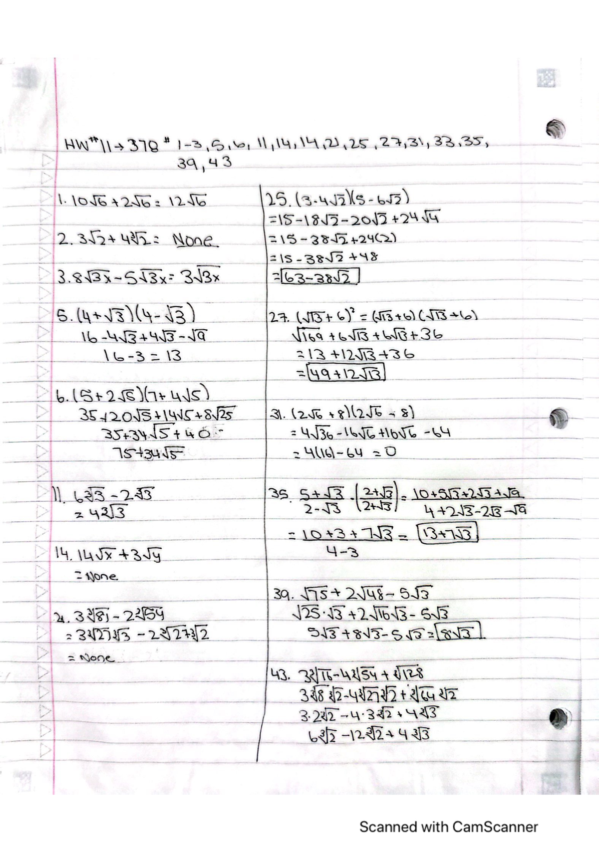 Cam Scanner - Math - Studocu