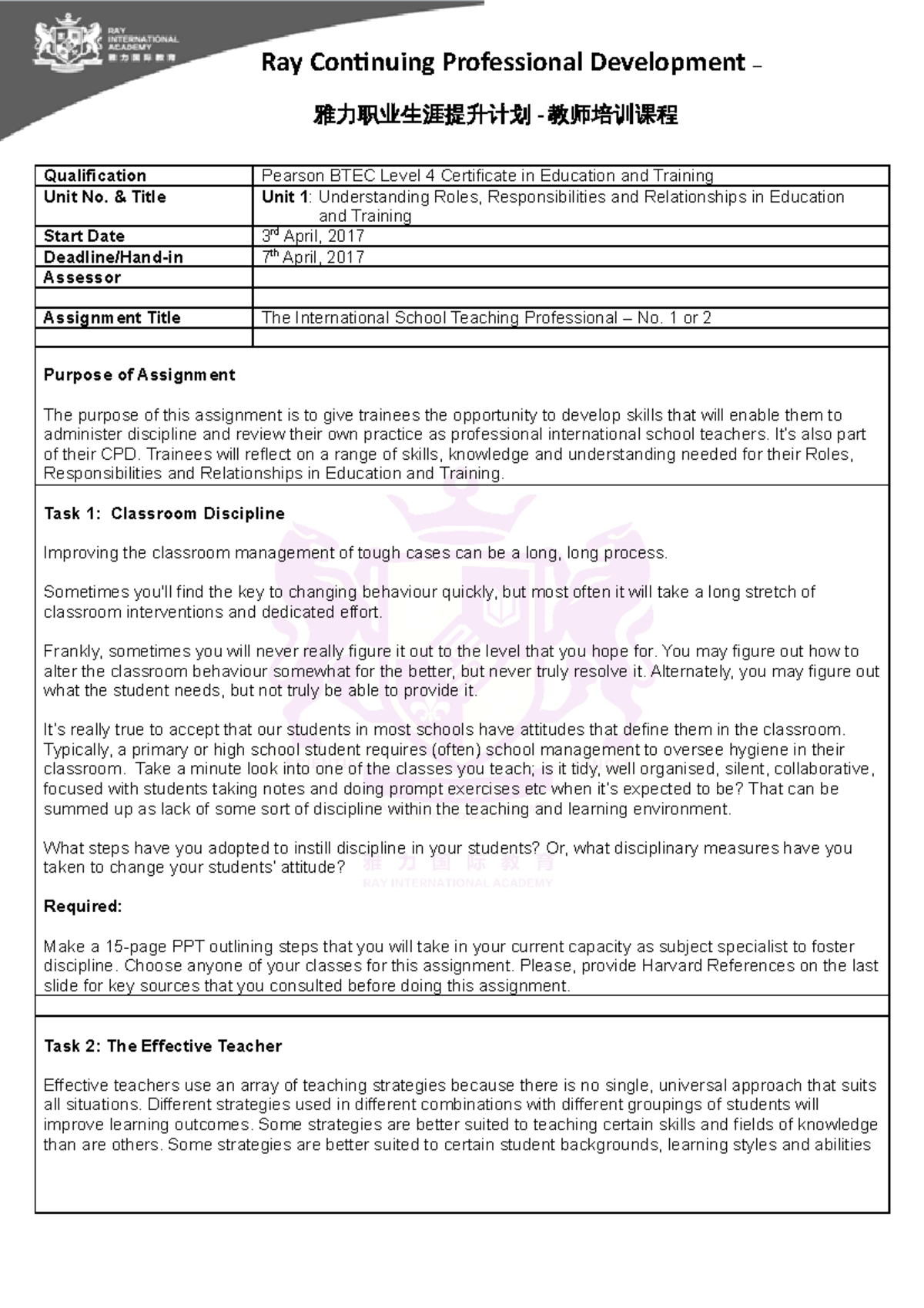 Assignment ONEteaching tech for everyone, how to teach students ...