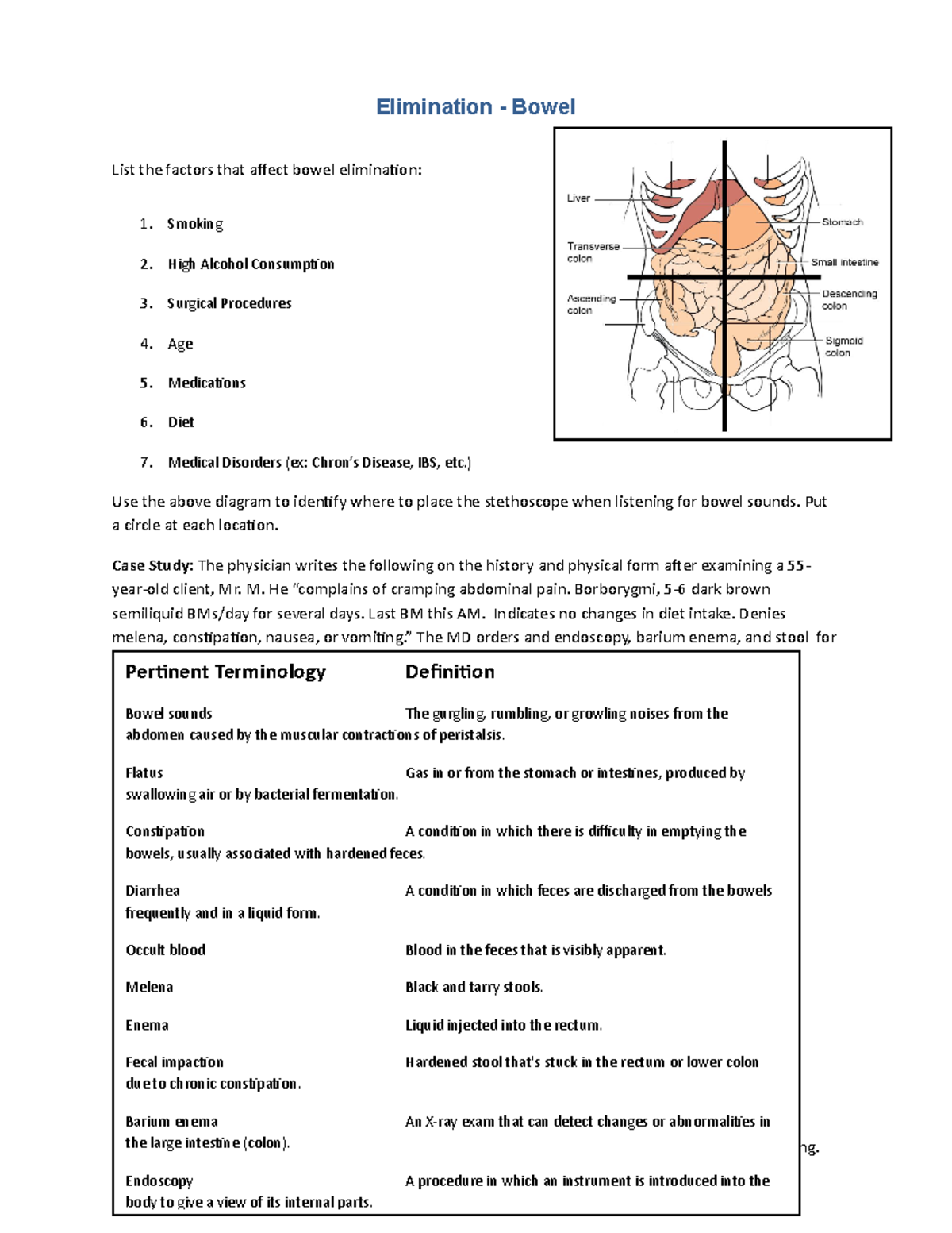 critical-thinking-elimination-bowel-list-the-factors-that-affect