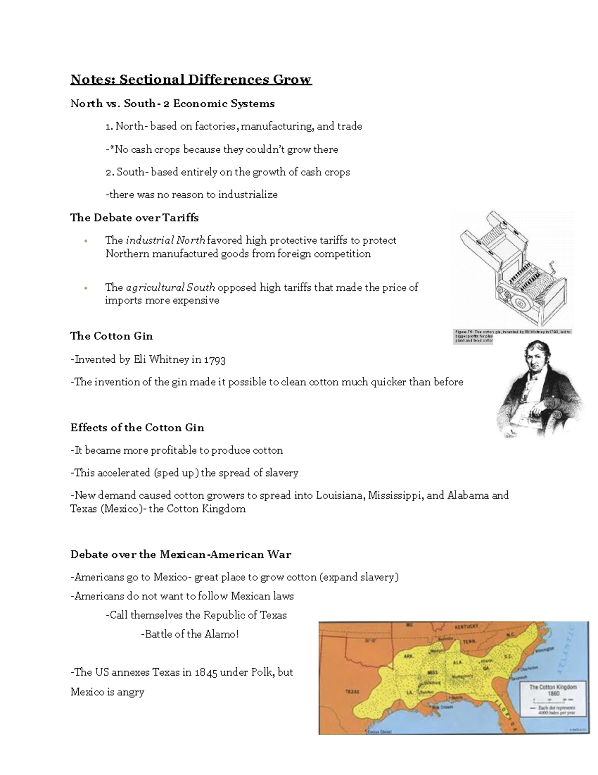 Sectional Differences notes Notes Sectional Differences Grow North