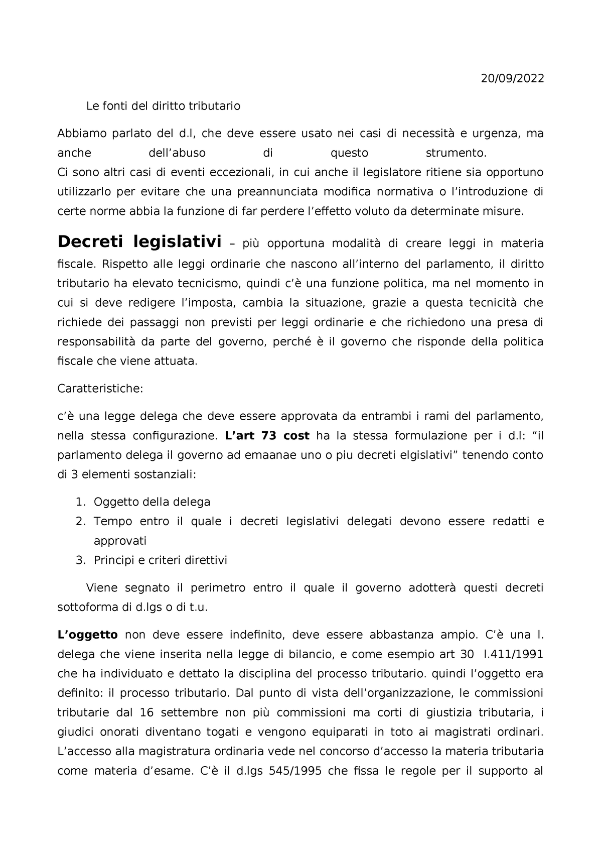 Fonti Del Diritto Tributario Le Fonti Del Diritto Tributario