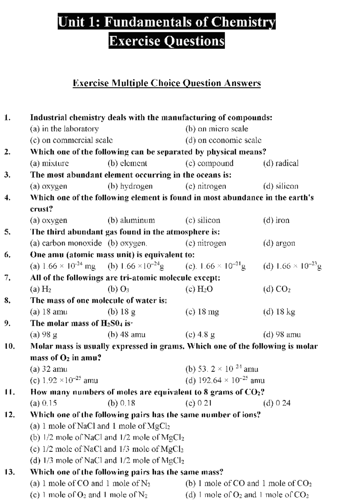 Class 9 chemistry notes chapter 1 - Statistics and Probability - Studocu
