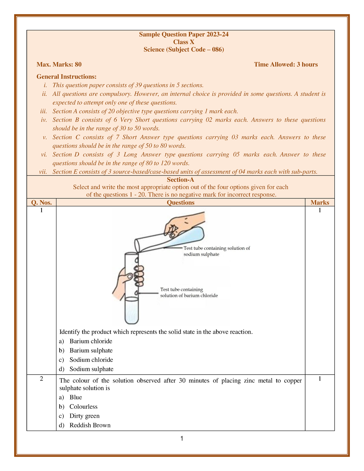 Science-SQP - Lllllllll - Sample Question Paper 2023- Class X Science ...