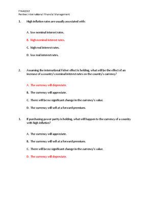 CFP Formula Sheet for Financial Planning - FINA2222 Corporate Financial ...