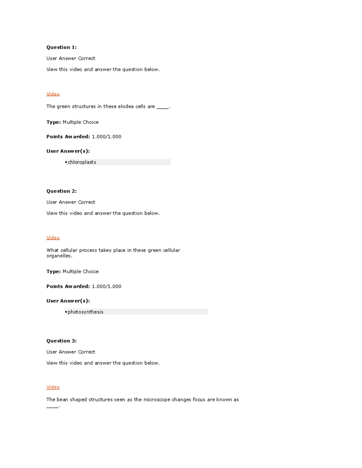 Worksheet Chapter 5 textbook online quiz - Question 1: User Answer ...