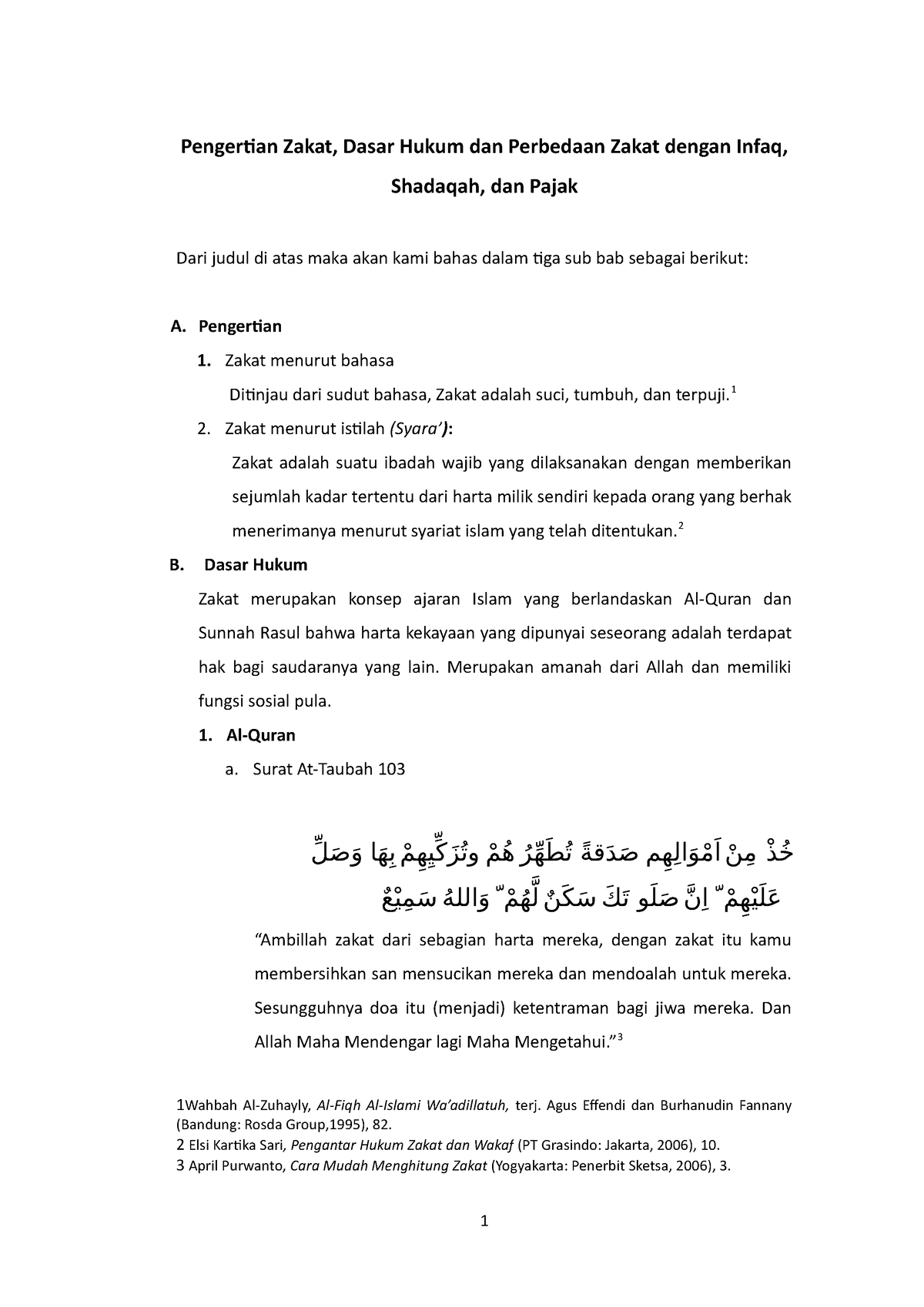 105. Pengertian Zakat - Pengertian Zakat, Dasar Hukum Dan Perbedaan ...