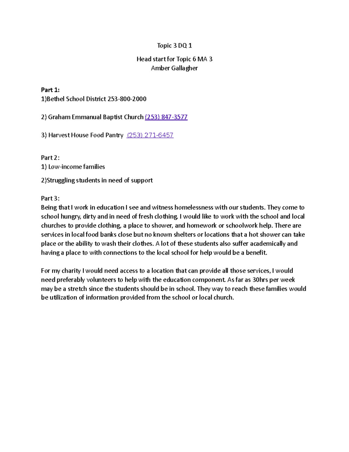 Dq1topic 3 Major Assignment 3 Overview Topic 3 Dq 1 Head Start For