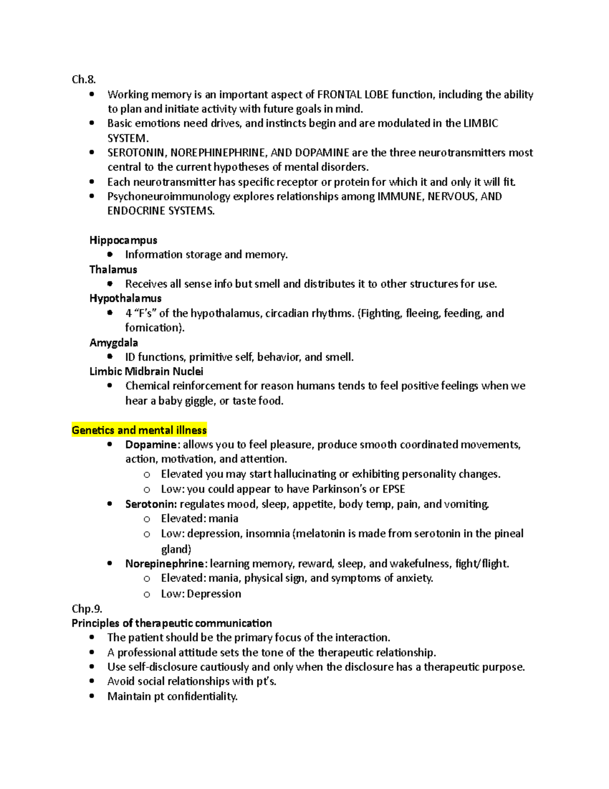 Exam 1 Blue Print Mental Health - Ch. Working memory is an important ...