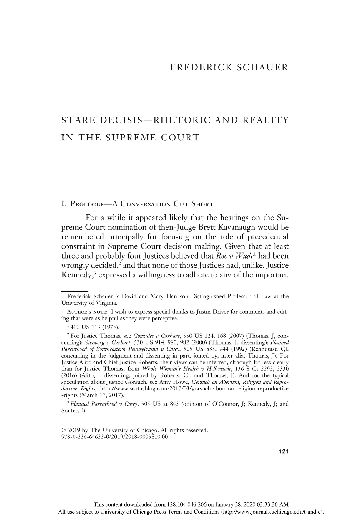 law essays on stare decisis