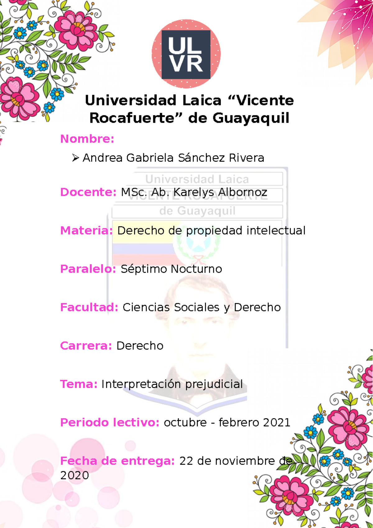 AGSR- Interpretación Prejudicial - Universidad Laica de Guayaquil ...