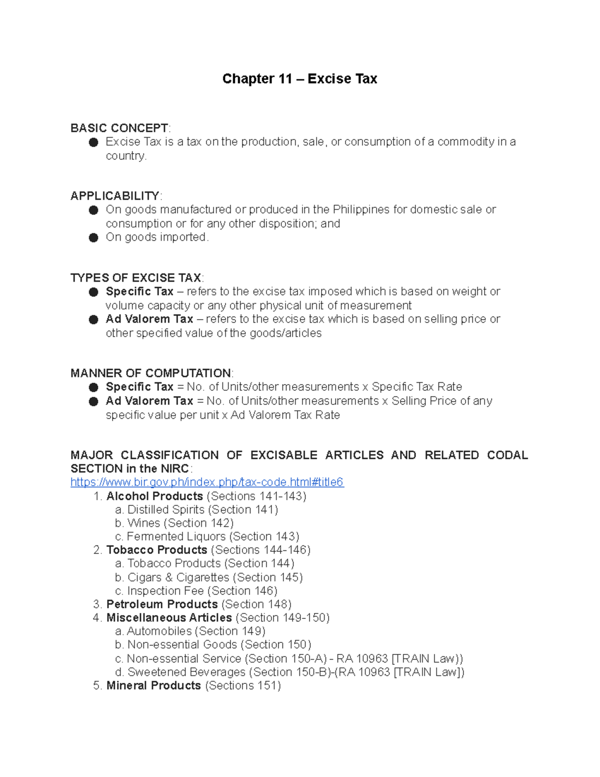 11-lesson - Business And Transfer Taxation By Rex Banggawan - Chapter ...