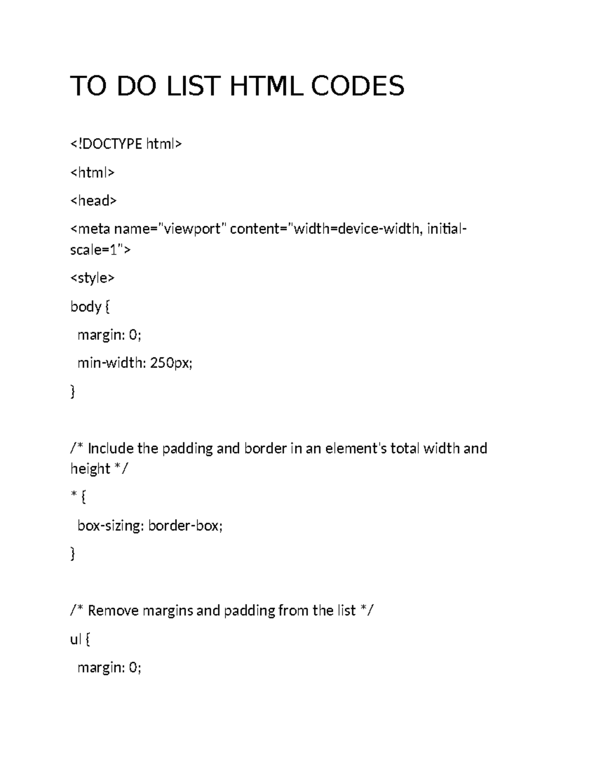 TO DO LIST HTML Codes - THML,CSS,JAVA SCRIPT - TO DO LIST HTML CODES ...