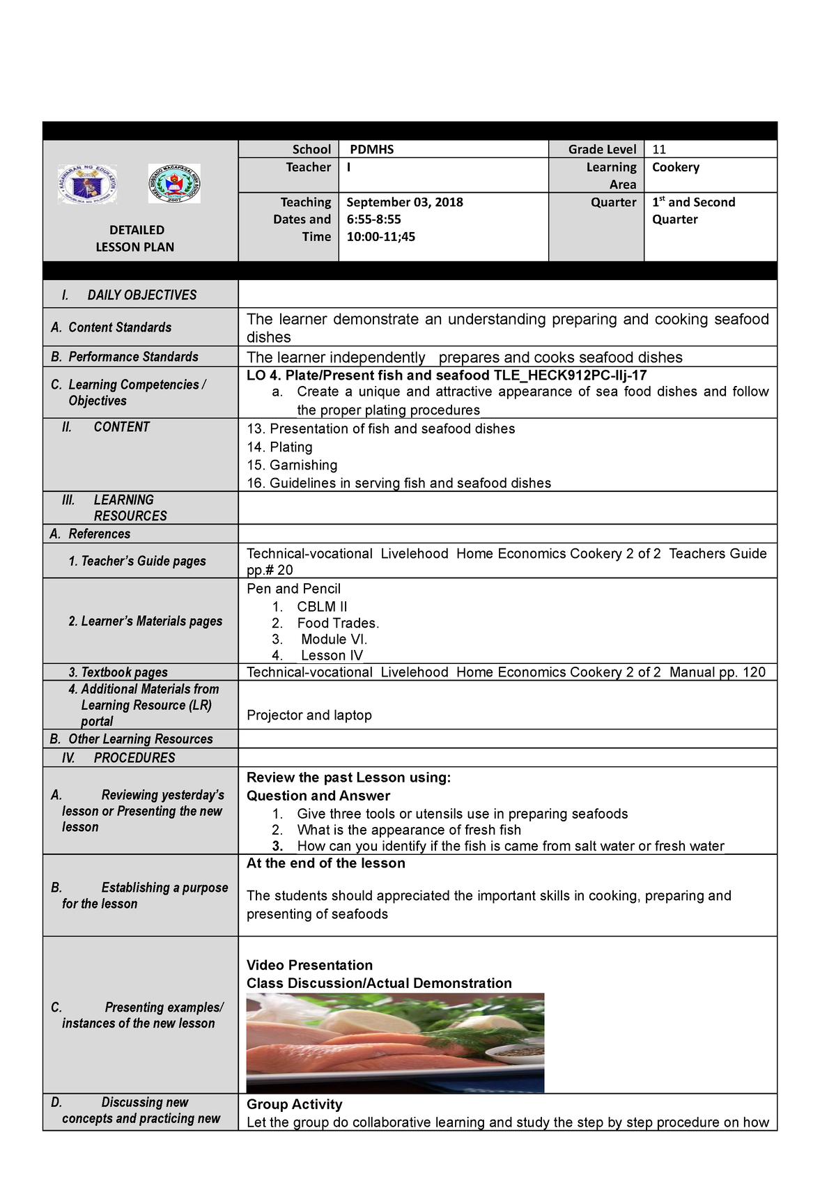 cookery-dll-dpl-dll-detailed-lesson-plan-school-pdmhs-grade-level