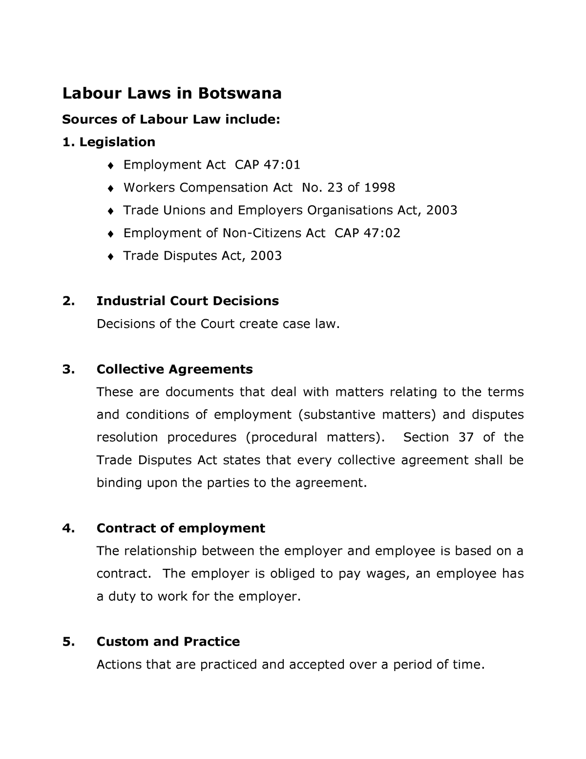 labour-laws-in-botswana-studocu