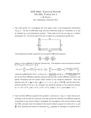 Hw 3 - questions - AME 60614: Numerical Methods Fall 2012, Problem Set ...