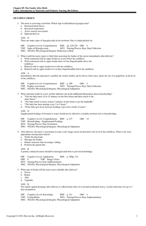 Exam View - Chapter 11 - Chapter 11: The Nurse’s Role in Women’s Health ...