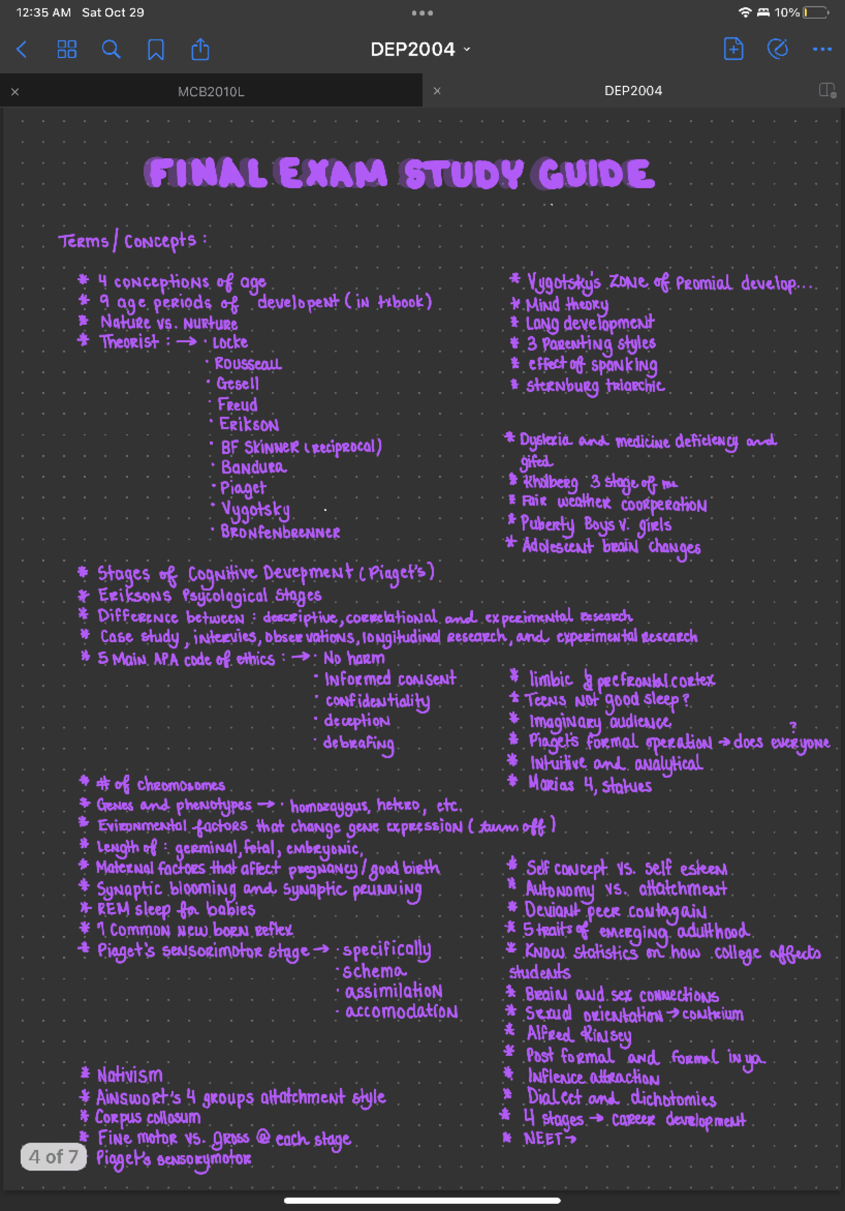 Final Exam Study Guide DEP2004 Studocu
