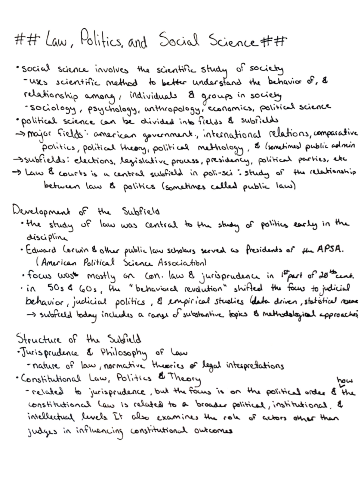 Mod 5 Law, Politics , and Social Science Law, Politics , and Social