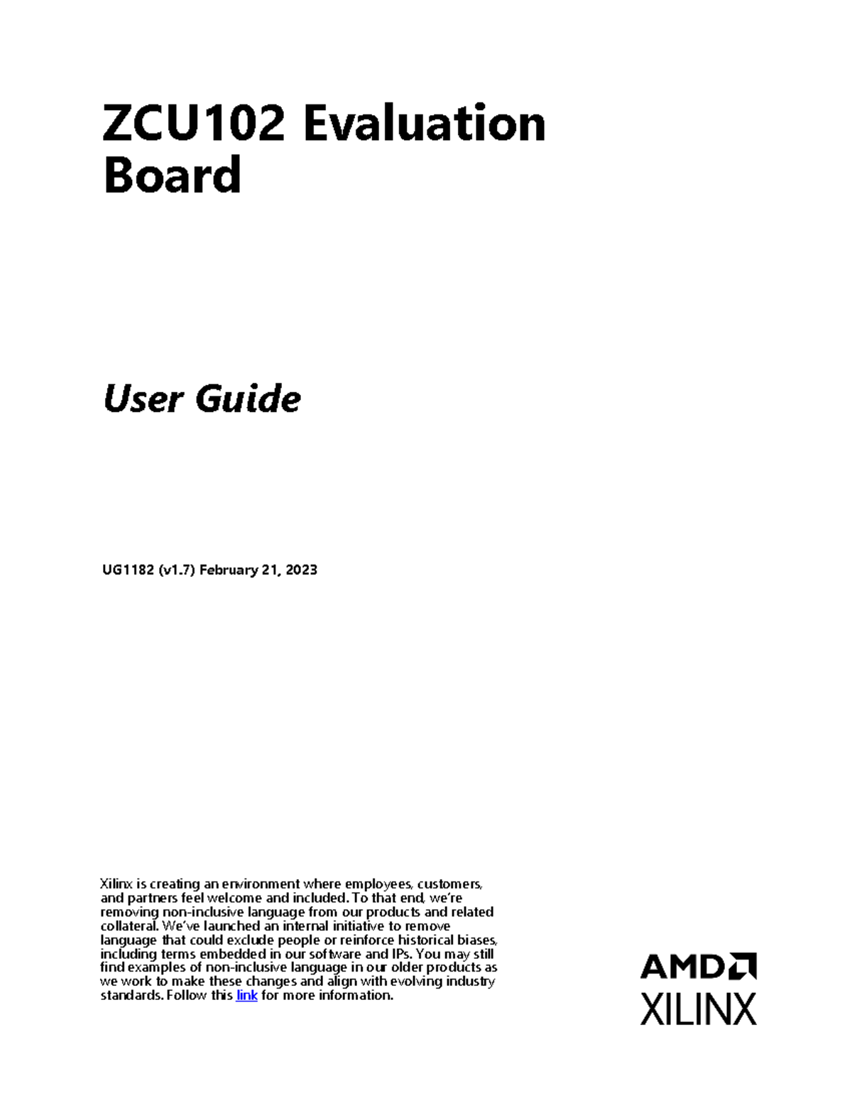 ZCU102 Quick Start Guide - ZCU102 Evaluation Board User Guide UG1182