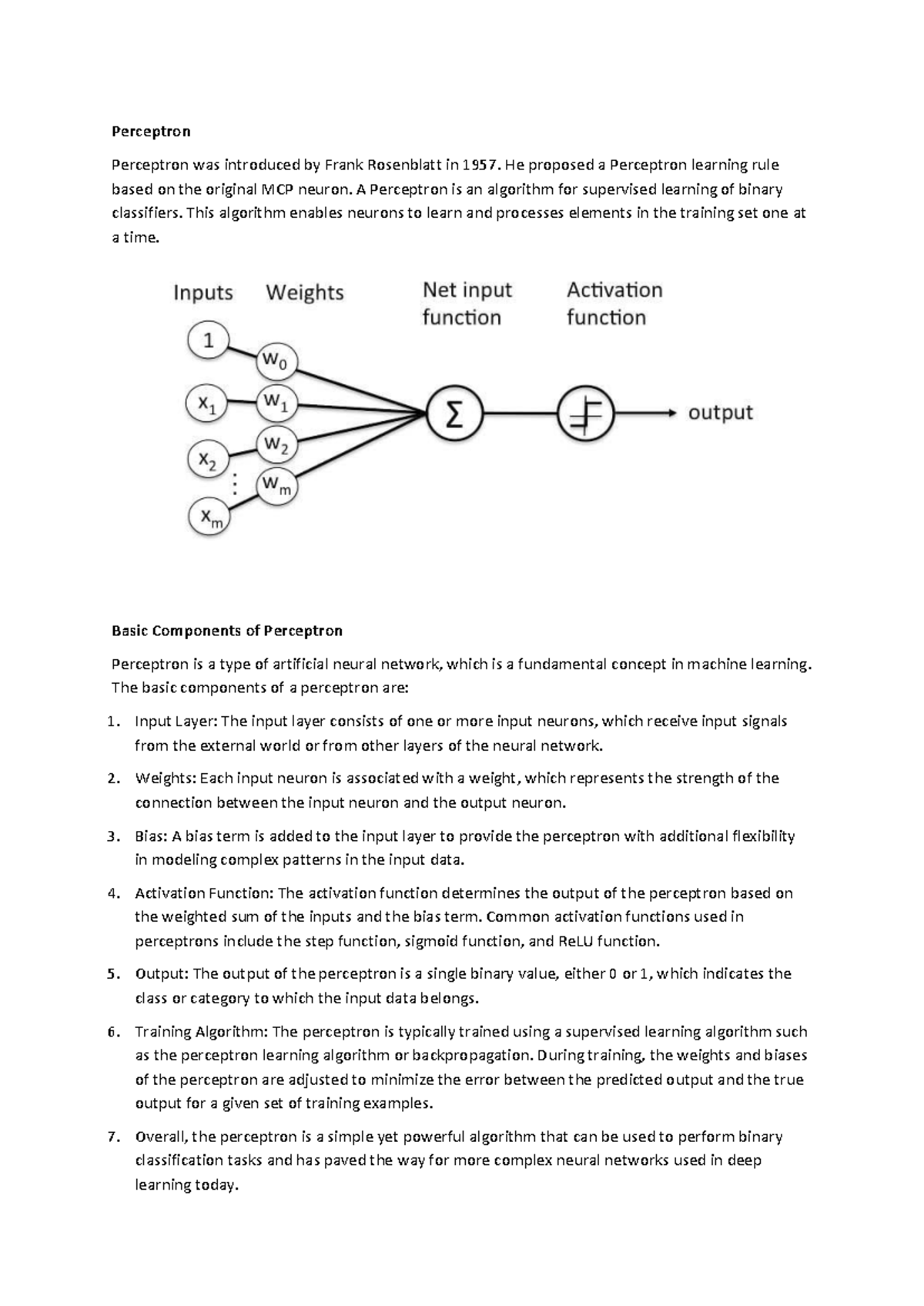 Perceptronnotes - Deep Learning For Image Processing - Perceptron ...