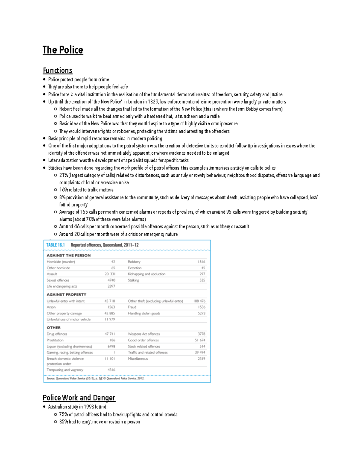 Module 9 - Policing (Chapter 16 - Notes) - The Police Functions Police ...