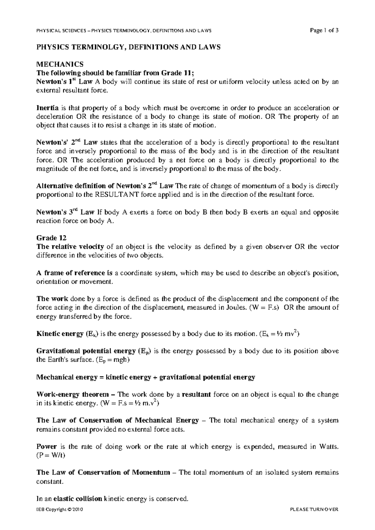 Physical-Science-Definitions - PHYSICAL SCIENCES – PHYSICS TERMINOLOGY ...