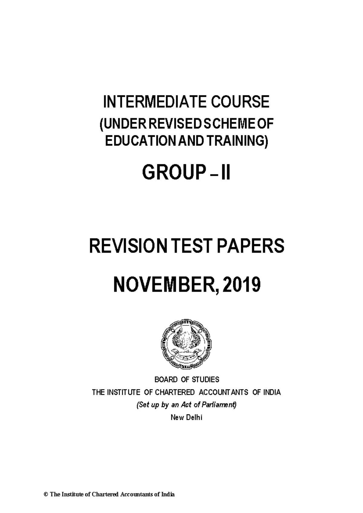 Rtp Nov 2019 and accounts - Financial Accounting - ICAI - Studocu