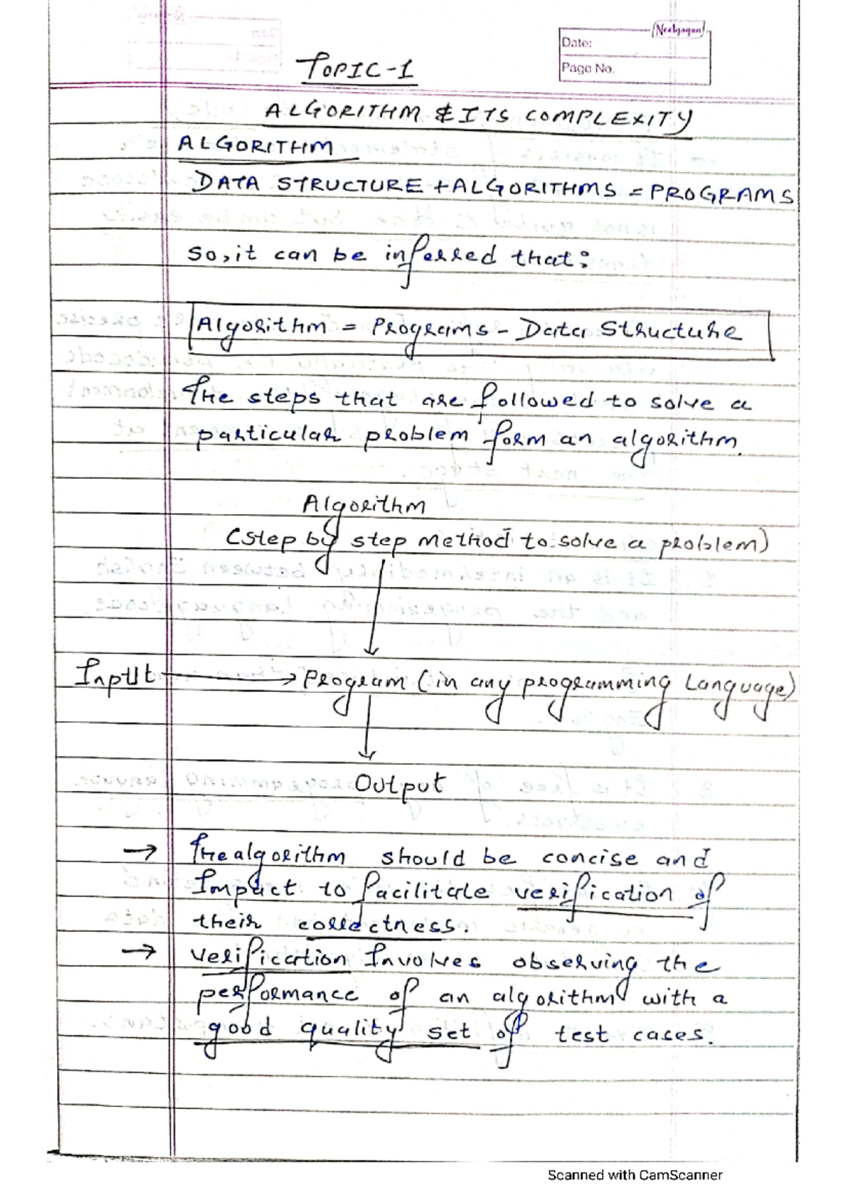 ADA Unit 1 - Handwritten Notes by Dr. Kamal Uprethi - Algorithms Design ...