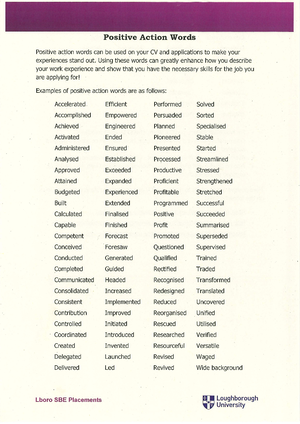 Expanding your list of personal skills - 17BSA007 - Studocu