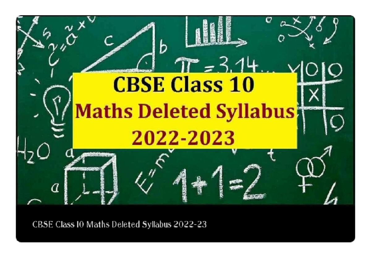 2022 23 Maths Reduced Syllabus 10th Boards Mathematics Studocu 2022 23 Maths Reduced Syllabus 10th Boards Mathematics Studocu