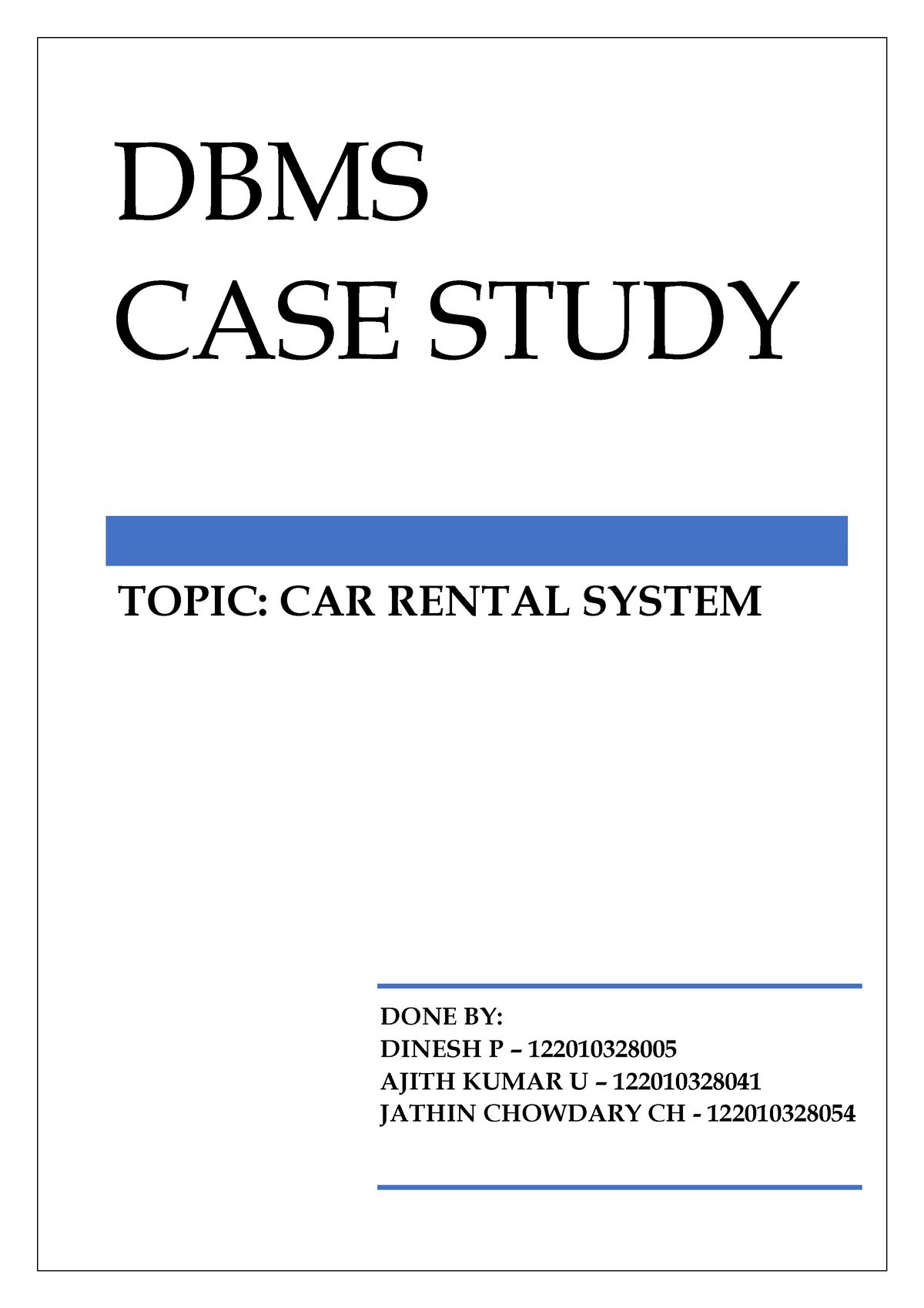 dbms case study topics pdf