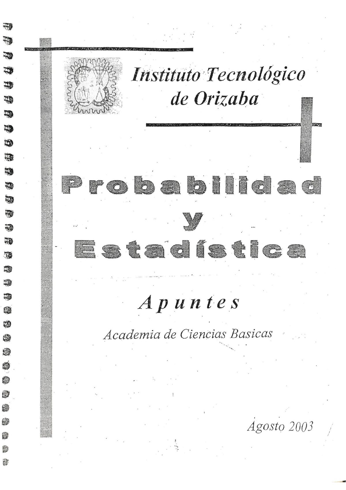 Probabilidad Y Estadística - Studocu