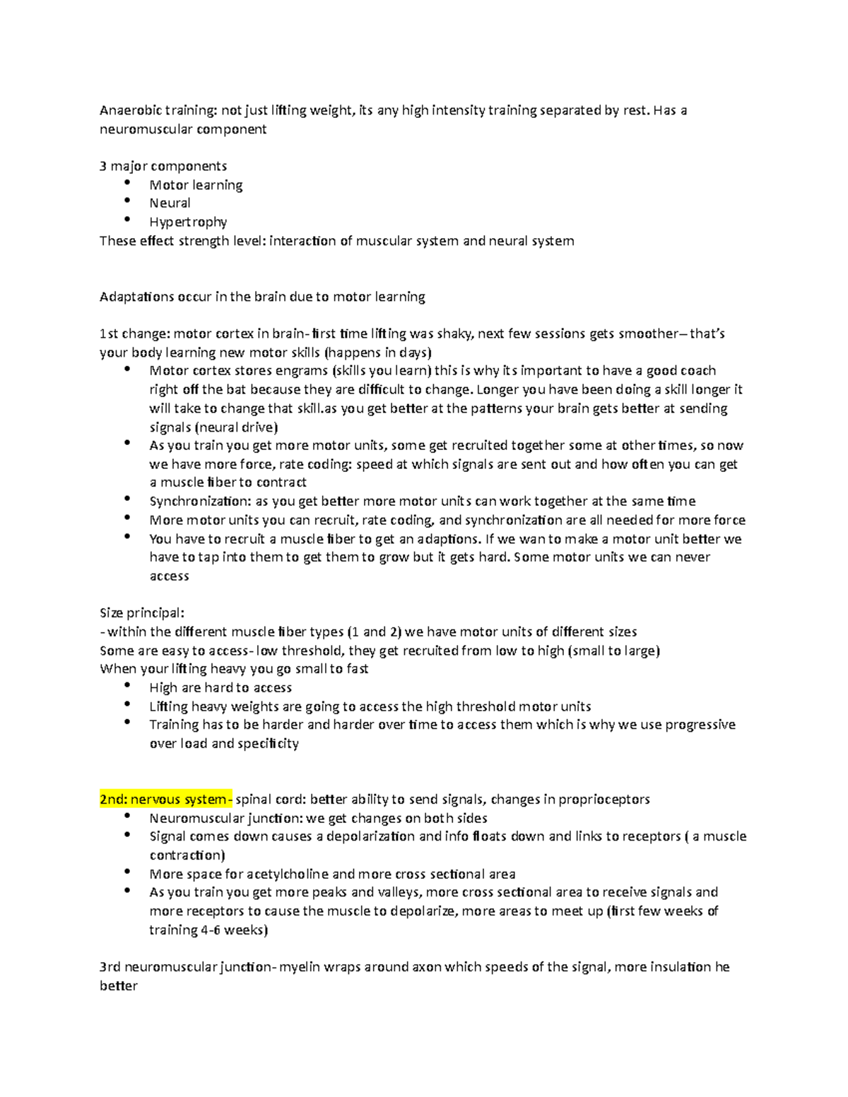 Adaptation to aerobic training - Anaerobic training: not just lifting ...