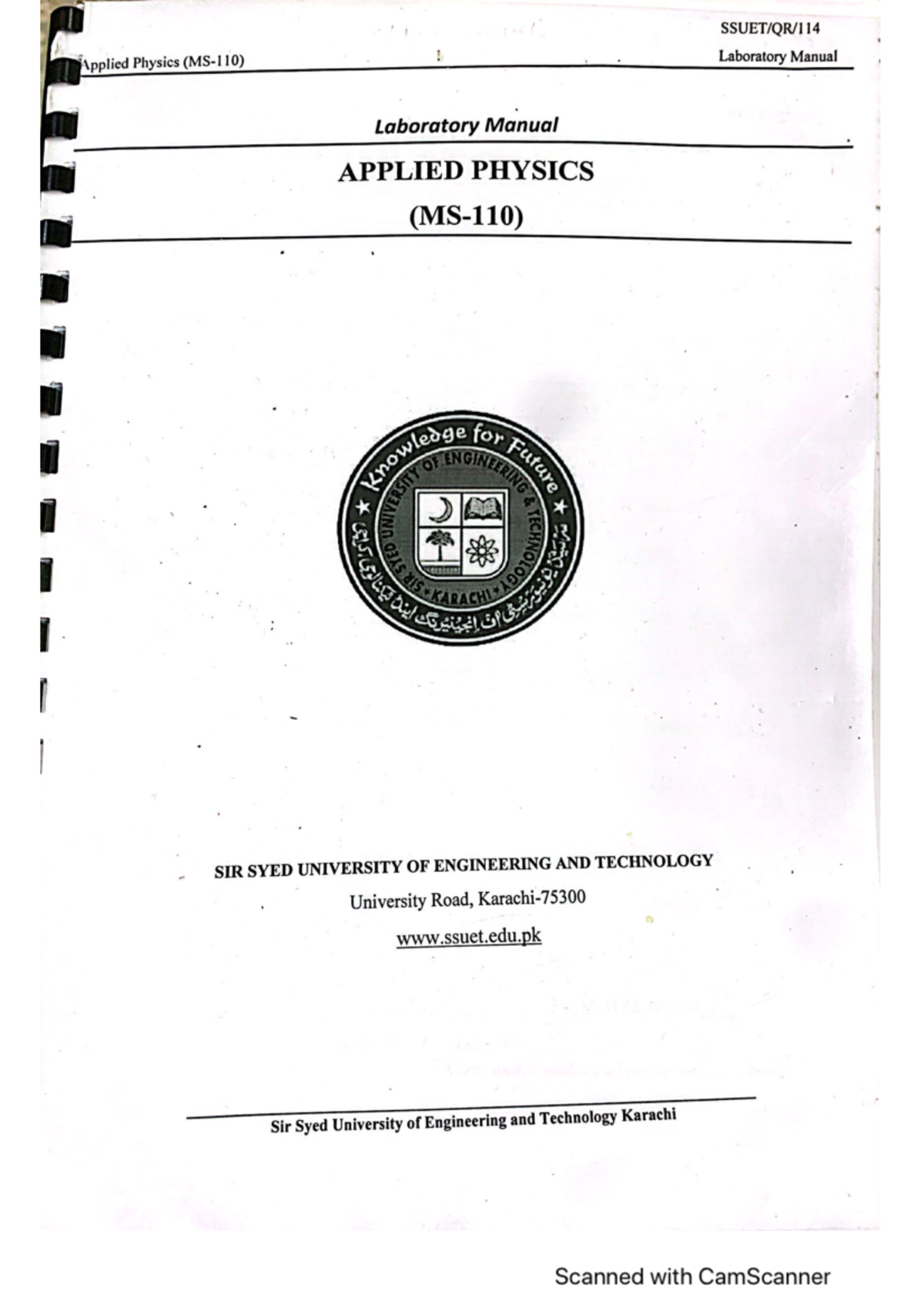 Lab manual Applied Physics - Medical Lab Technology - Studocu