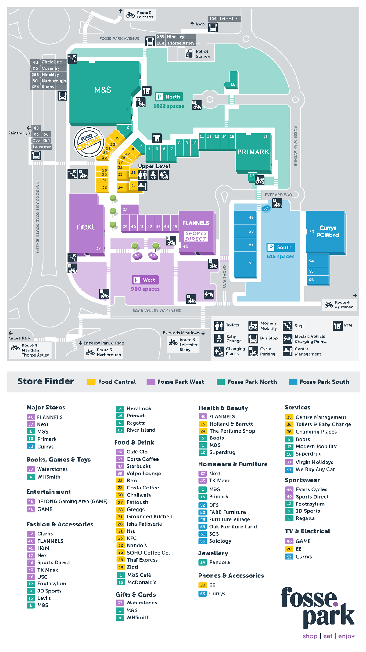 Store Clickthrough Map 12 - Store Finder Food Central Fosse Park West ...