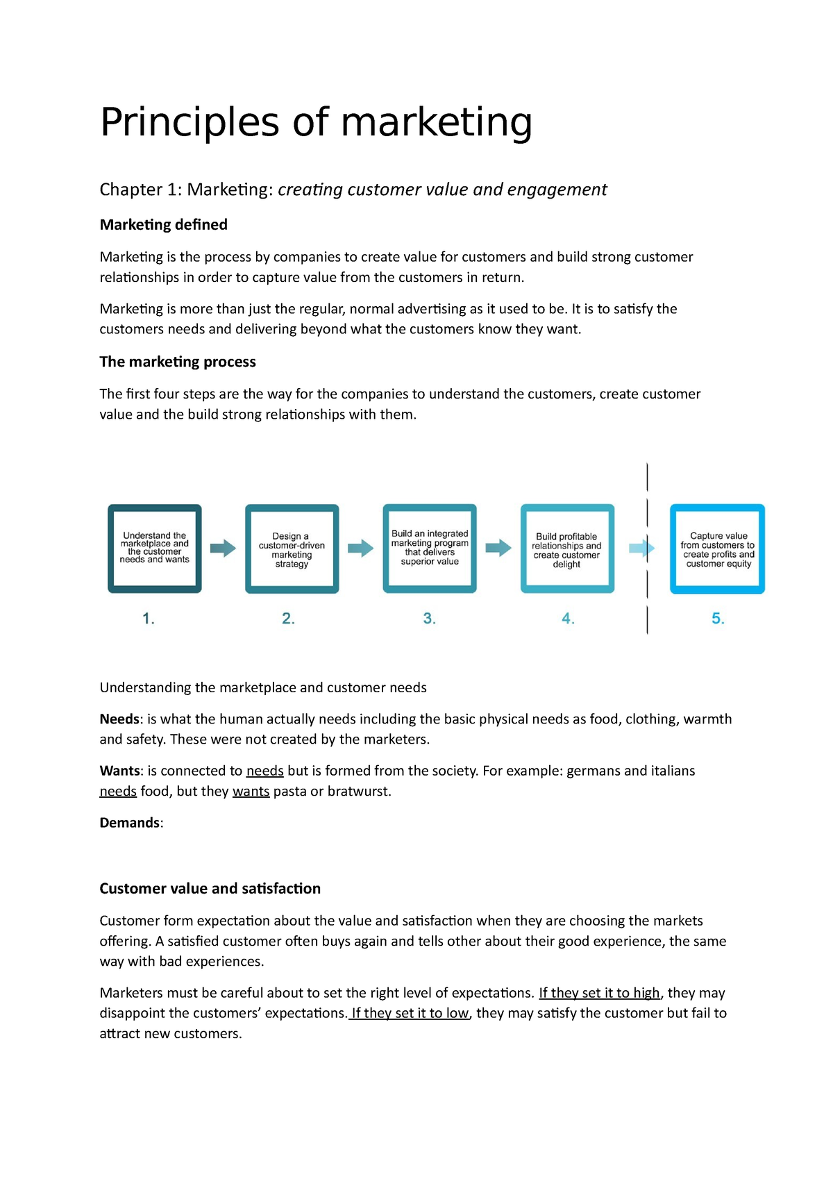 Principles Of Marketing - Principles Of Marketing Chapter 1: Marketing ...